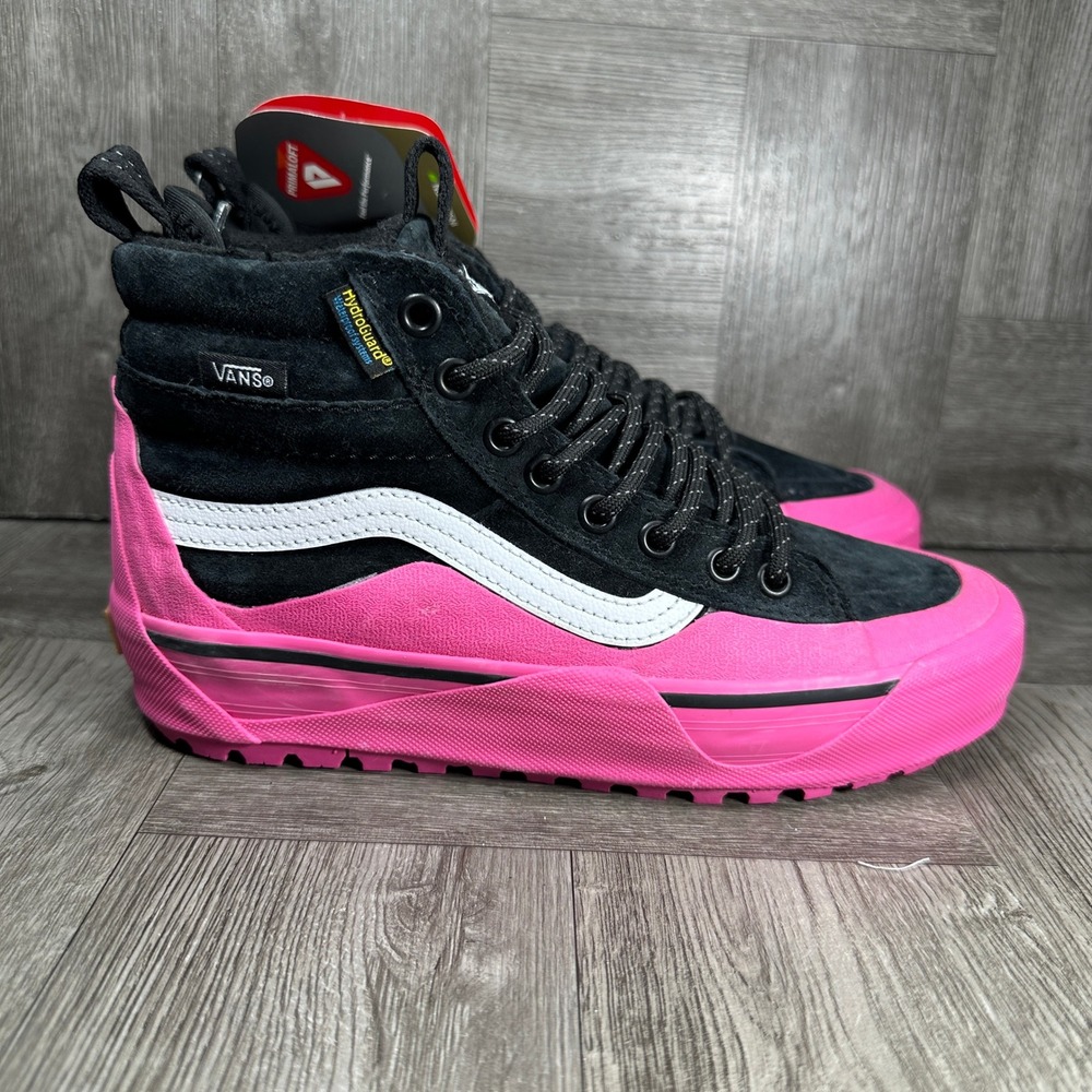 Vans Sk8-Hi MTE-2 Sneaker Boot Women 6.5 Black Pink Waterproof NEW 508731
